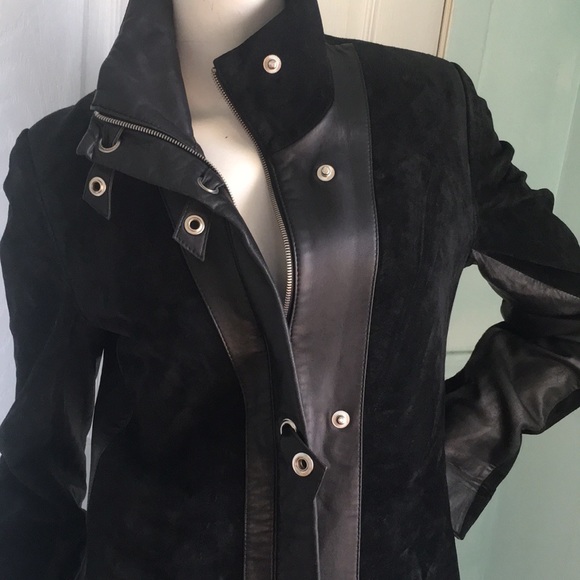 Michaela Fur leather Coat Jacket OMG so Chic - Picture 1 of 12
